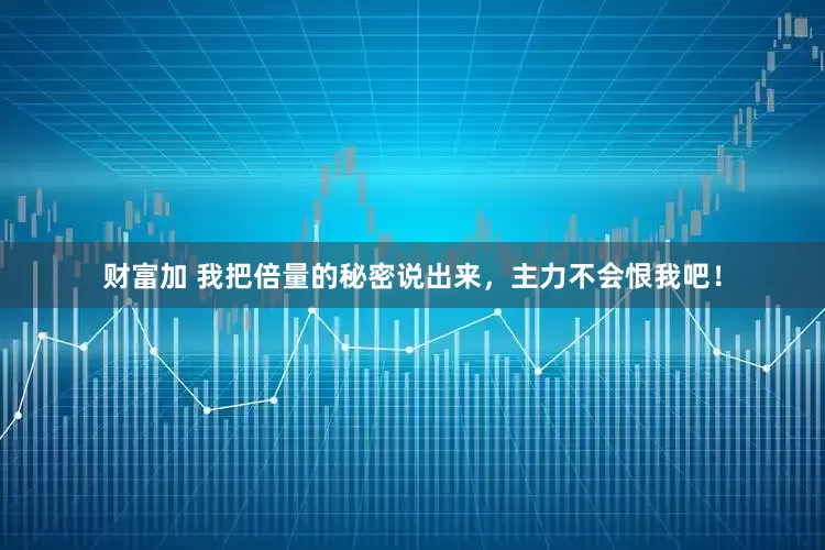 财富加 我把倍量的秘密说出来，主力不会恨我吧！