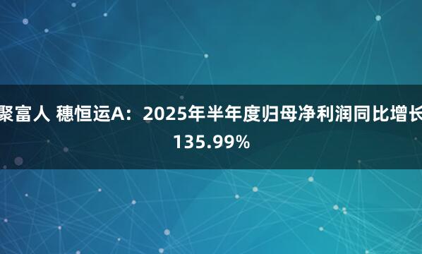 聚富人 穗恒运A：2025年半年度归母净利润同比增长135.99%